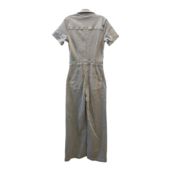 Paige Carly Grey Button-Up Utility Jumpsuit wide leg size 4 - Picture 3 of 11